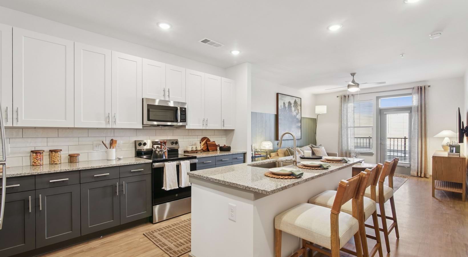 Accent Springs — kitchen island view with bar seating